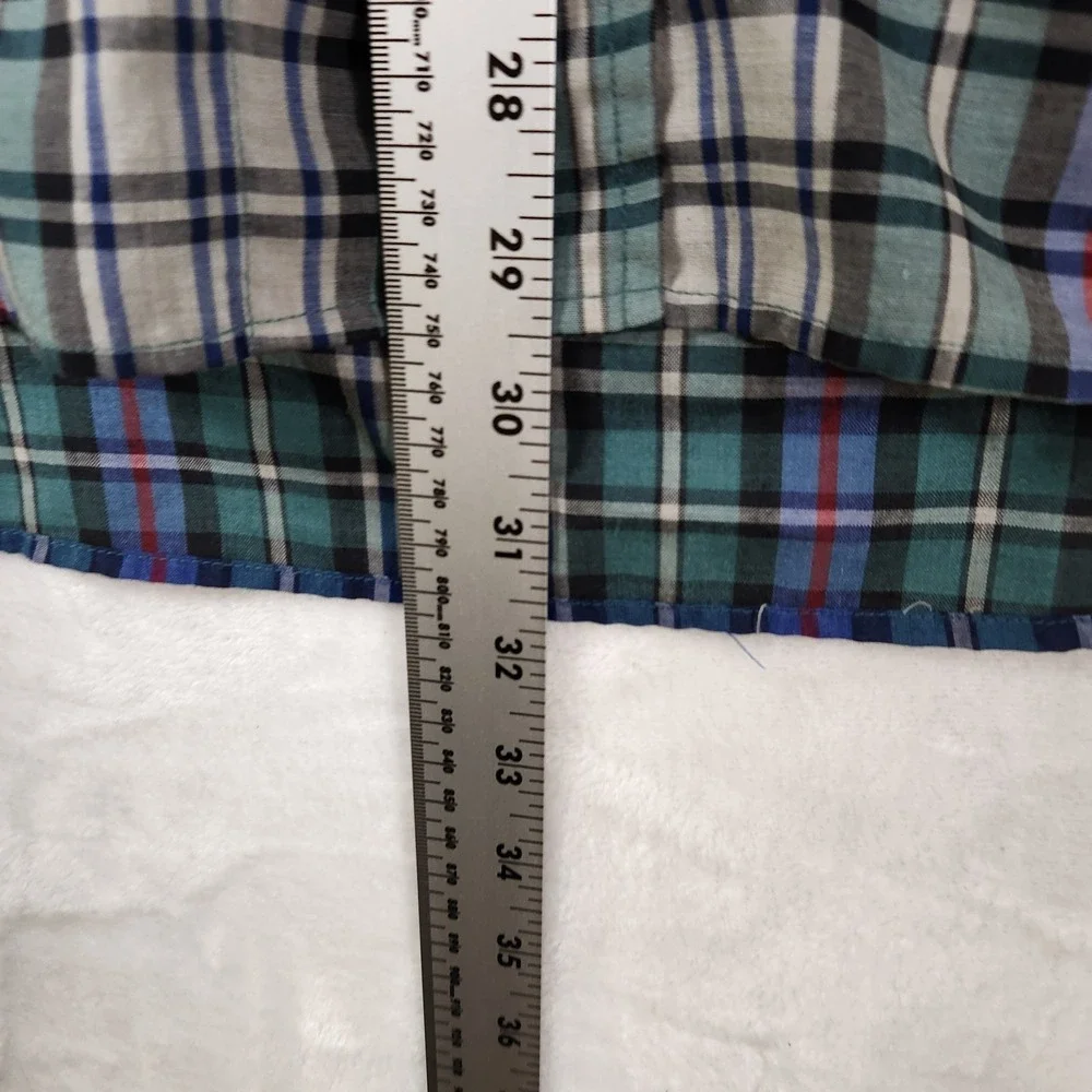 McGregor Mens Pearl‎ Snap Western Shirt L Plaid Short Sleeve Cowboy
